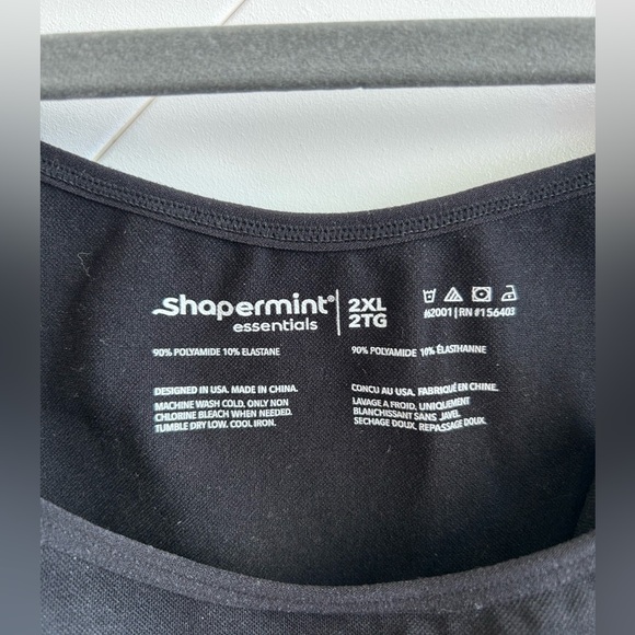 Women’s Shapermint essentials Black Camisole Top size 2XL - Picture 2 of 3